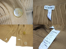 画像をギャラリービューアに読み込む, LOEWE ロエベ ストライプ ニットセーター カーディガン 22AW イタリア製 ウール ブラウン サイズS 美品 中古 50949