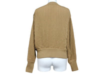 画像をギャラリービューアに読み込む, LOEWE ロエベ ストライプ ニットセーター カーディガン 22AW イタリア製 ウール ブラウン サイズS 美品 中古 50949