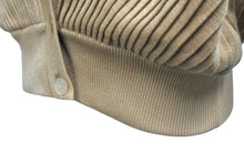 画像をギャラリービューアに読み込む, LOEWE ロエベ ストライプ ニットセーター カーディガン 22AW イタリア製 ウール ブラウン サイズS 美品 中古 50949