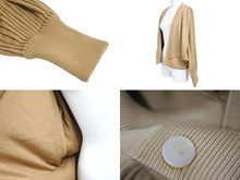 画像をギャラリービューアに読み込む, LOEWE ロエベ ストライプ ニットセーター カーディガン 22AW イタリア製 ウール ブラウン サイズS 美品 中古 50949