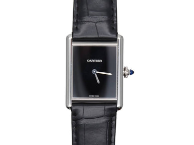 極美品 Cartier カルティエ タンクマストLM WSTA0072 ブラック文字盤 時計 中古 4c051457