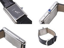 画像をギャラリービューアに読み込む, 極美品 Cartier カルティエ タンクマストLM WSTA0072 ブラック文字盤 時計 中古 4c051457