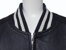 画像をギャラリービューアに読み込む, Supreme x Yankees シュプリームヤンキース ベースボールジャケット RN101837 ラムスキン ポリエステル ネイビー 美品 中古 4b005210