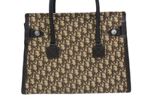 画像をギャラリービューアに読み込む, Christian Dior クリスチャンディオール トロッター ハンドバッグ キャンバス レザー ブラウン シルバー金具 美品 中古 4b005260