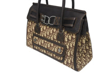 画像をギャラリービューアに読み込む, Christian Dior クリスチャンディオール トロッター ハンドバッグ キャンバス レザー ブラウン シルバー金具 美品 中古 4b005260