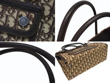 画像をギャラリービューアに読み込む, Christian Dior クリスチャンディオール トロッター ハンドバッグ キャンバス レザー ブラウン シルバー金具 美品 中古 4b005260