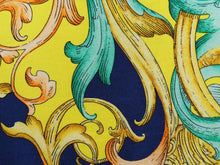 画像をギャラリービューアに読み込む, VERSACE ヴェルサーチ V2 by versace 半袖シャツ バロッコ シルク シャツ 総柄 イエロー シルク サイズL 美品 中古 52665