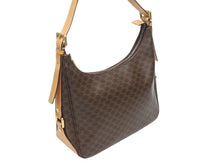 Load image into Gallery viewer, CELINE セリーヌ マカダム柄 ホーボー ワンショルダーバッグ PVC レザー ブラウン ロゴ 総柄 ゴールド金具 美品 中古 4b005290