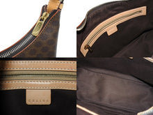 Load image into Gallery viewer, CELINE セリーヌ マカダム柄 ホーボー ワンショルダーバッグ PVC レザー ブラウン ロゴ 総柄 ゴールド金具 美品 中古 4b005290