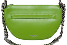 画像をギャラリービューアに読み込む, BURBERRY バーバリー チェーンショルダーバッグ Burberry THE OLYMPIA レザー グリーン シルバー金具 レディース 美品 中古 54292