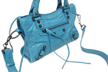 Load image into Gallery viewer, BALENCIAGA バレンシアガ ルシティ ショルダーバッグ ハンドバッグ 2way 8063952ABEK2910 レザー ブルー 美品 中古 4b005449