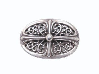 CHROME HEARTS クロムハーツ オーバルクロス ヘアゴム 重量約21.1g シルバー925 1989/.925刻印 美品 中古 4b005494