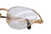 画像をギャラリービューアに読み込む, TIFFANY&amp;Co. ティファニー サングラス メガネ 23k T360 ヴィンテージ 度無し 54◻︎18 135 ゴールド ブラック 美品 中古 55100