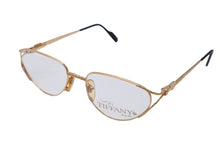 画像をギャラリービューアに読み込む, TIFFANY&amp;Co. ティファニー サングラス メガネ 23k T360 ヴィンテージ 度無し 56◻︎18 135 ゴールド ブラック 美品 中古 55101