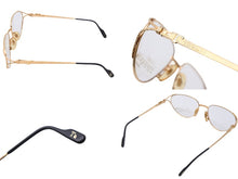 画像をギャラリービューアに読み込む, TIFFANY&amp;Co. ティファニー サングラス メガネ 23k T360 ヴィンテージ 度無し 56◻︎18 135 ゴールド ブラック 美品 中古 55101