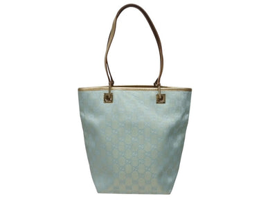[USED/中古]GUCCI グッチ トートバッグ ブルー ゴールド キャンバス 002 1099 001998 ゴールド金具 Bランク 中古 4b005593
