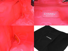 画像をギャラリービューアに読み込む, CHANEL シャネル カンボンライン マルチポケットハンドバック 10番代 A25173 ブラック ピンク シルバー金具 美品 中古 56316
