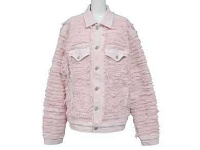 極美品 1017 ALYX 9SM blackmeans アリクス ブラックミーンズ デニムジャケット YZERR私物 コットン ポリウレタン ピンク サイズL 中古 4b005890