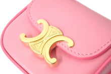Load image into Gallery viewer, 極美品 CELINE セリーヌ ショルダーバッグ ミニ クロード ピンク シャイニーカーフスキン 10I513DPV ゴールド金具 中古 4c058451