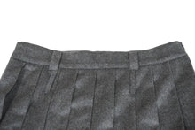 画像をギャラリービューアに読み込む, 新品未使用 MIUMIU ミュウミュウ プリーツスカート MG1856113K ダブルベルトループ ウール グレー サイズ42 中古 59198