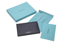 画像をギャラリービューアに読み込む, 新品同様 TIFFANY&amp;Co. ティファニー カードケース パスケース 定期入れ グレー チャコール レザー 5ポケット 中古 59530