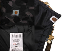Load image into Gallery viewer, A BATHING APE アベイシングエイプ CARHARTT カーハート ダックベスト 1ST CAMO ブラック サイズL 美品 中古 59740
