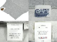 Load image into Gallery viewer, A BATHING APE アベイシングエイプ パーカー フーディー ラインストーン グレー コットン サイズM 美品 中古 59839