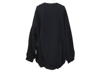 画像をギャラリービューアに読み込む, 極美品 RAF SIMONS ラフシモンズ クルーネック スウェット トレーナー 22AW サイズ1 ブラック コットン 222-M168 中古 60134