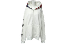 Load image into Gallery viewer, アメリカ限定 極美品 A BATHING APE アベイシングエイプ パーカー シャークパーカー ホワイト ネイビー レッド サイズXL 中古 60228