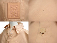 画像をギャラリービューアに読み込む, RAF SIMONS ラフシモンズ レザーパッチ付きオーバーサイズ半袖デニムシャツ 23SS 231 M245 ピンク サイズS 良品 中古 60752