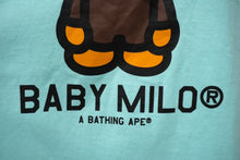 Load image into Gallery viewer, A BATHING APE アベイシングエイプ BABY MILO 長袖Ｔシャツ サイズXL ブルー コットン 002LTI301001M 美品 中古 60777