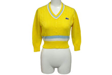 画像をギャラリービューアに読み込む, IZOD LACOSTE アイゾッドラコステ ニットセーター ヴィンテージ アクリル キッズ サイズ６ イエロー 良品 中古 61256