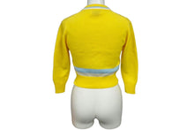 画像をギャラリービューアに読み込む, IZOD LACOSTE アイゾッドラコステ ニットセーター ヴィンテージ アクリル キッズ サイズ６ イエロー 良品 中古 61256