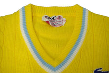 画像をギャラリービューアに読み込む, IZOD LACOSTE アイゾッドラコステ ニットセーター ヴィンテージ アクリル キッズ サイズ６ イエロー 良品 中古 61256