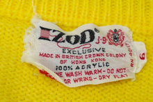 画像をギャラリービューアに読み込む, IZOD LACOSTE アイゾッドラコステ ニットセーター ヴィンテージ アクリル キッズ サイズ６ イエロー 良品 中古 61256