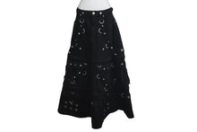 Load image into Gallery viewer, 極美品 BALENCIAGA バレンシアガ マキシ リバー スカート 3WAY 22SS ブラック デニム サイズ34 681718 中古 61365