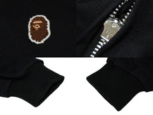 Load image into Gallery viewer, 極美品 A BATHING APE アベイシングエイプ 刺繍 パッチ ブルゾン ダークネイビー アウター ジャケット 紺 サイズL 中古 61755