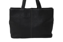 画像をギャラリービューアに読み込む, BURBERRY バーバリー ハンドバッグ ゴールドプレート ノバチェック ホースマーク ジャガード織り レザー ブラック 美品 中古 61815