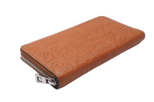 画像をギャラリービューアに読み込む, 極美品 LOEWE ロエベ 長財布 170周年 シグネチャー ラウンドジップ アナグラム エンボス加工 ブラウン レザー 中古 61816