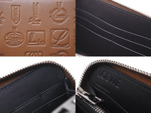 画像をギャラリービューアに読み込む, 極美品 LOEWE ロエベ 長財布 170周年 シグネチャー ラウンドジップ アナグラム エンボス加工 ブラウン レザー 中古 61816