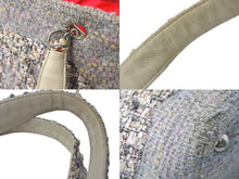 画像をギャラリービューアに読み込む, CHANEL シャネル トートバッグ ココマーク カンボンライン A25170 9番台 2005年 ツイード グレー シルバー金具 良品 中古 61819