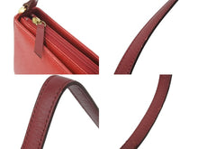 画像をギャラリービューアに読み込む, BURBERRY バーバリー ショルダーバッグ ノバチェック柄 ブランドロゴ レザー レッド ゴールド金具 美品 中古 61831