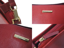 画像をギャラリービューアに読み込む, BURBERRY バーバリー ショルダーバッグ ノバチェック柄 ブランドロゴ レザー レッド ゴールド金具 美品 中古 61831