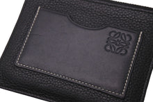 画像をギャラリービューアに読み込む, LOEWE ロエベ コインカードホルダー ラージ コインケース C660O37X01 ブラック パラジウム シルバー金具 美品 中古 61905