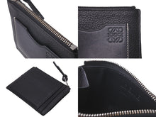 画像をギャラリービューアに読み込む, LOEWE ロエベ コインカードホルダー ラージ コインケース C660O37X01 ブラック パラジウム シルバー金具 美品 中古 61905