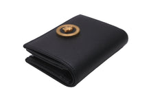 画像をギャラリービューアに読み込む, 極美品 VERSACE ヴェルサーチ 二つ折り財布 レザー ブラック メデューサロゴ ゴールド金具 イタリア製 中古 61906