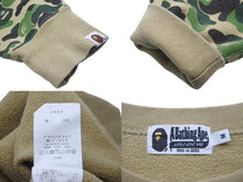 Load image into Gallery viewer, A BATHING APE アベイシングエイプ スウェットシャツ カモフラージュ 001SWG301017X Mサイズ コットン グリーン 良品 中古 62137
