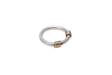 画像をギャラリービューアに読み込む, TIFFANY&amp;Co. ティファニー バンドウィズ2ワイヤー コイル リング 指輪 K18 シルバー925 3.6g サイズ6.5号 美品 中古 62490