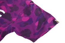Load image into Gallery viewer, A BATHING APE アベイシングエイプ 半袖Ｔシャツ 001CSJ201015M XLサイズ カモフラージュ コットン パープル 美品 中古 62511