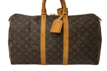 画像をギャラリービューアに読み込む, LOUIS VUITTON ルイヴィトン モノグラム キーポル45 ボストンバッグ PVC レザー M41428 ブラウン 旧型 中古 62685